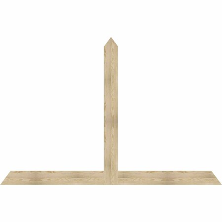 Ekena Millwork Portland Rough Sawn Timber Gable Bracket, Douglas Fir, 96"W x 64"H x 2"D x 6"F, 16/12 Pitch GBW096X64X0206POR00RDF